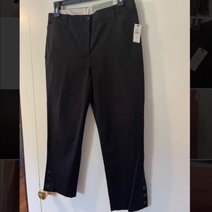 Talbots, Black crop pants, slim fit, sits at waist, size 6P
